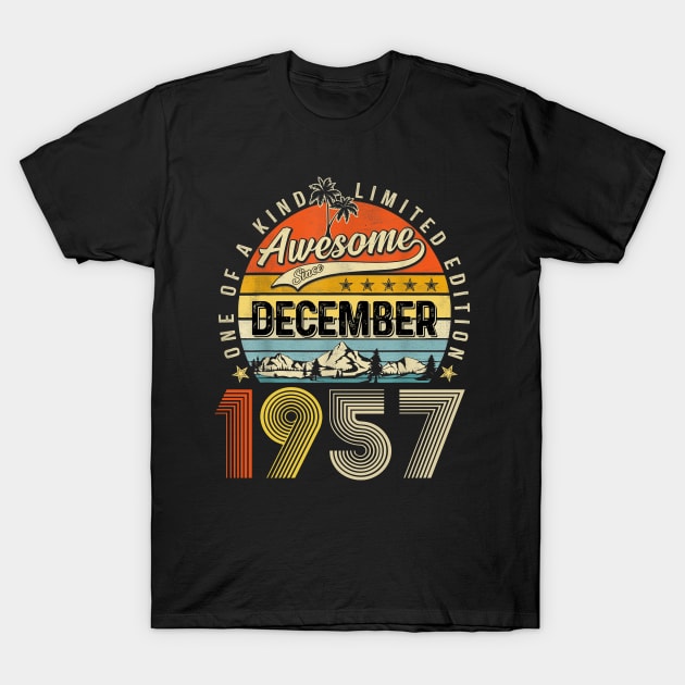 Awesome Since December 1957 Vintage 66th Birthday T-Shirt by PlumleelaurineArt